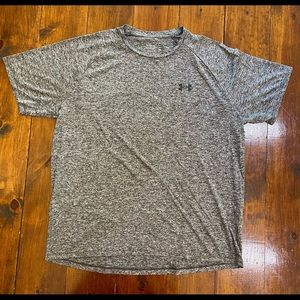 Under Armour Shirt The Tech Tee Black White Loose Fit Size XL